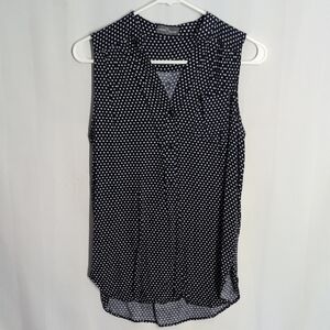 Market & Spruce Black and White Polka Dot Blouse